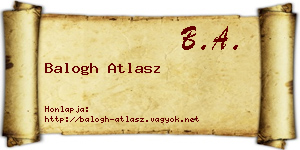 Balogh Atlasz névjegykártya